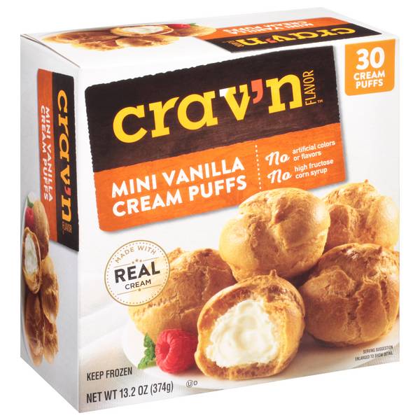 Crav'n Flavor Mini Vanilla Cream Puffs 30 Count