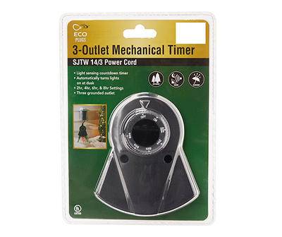 Outdoor 3-Outlet Mechanical Timer