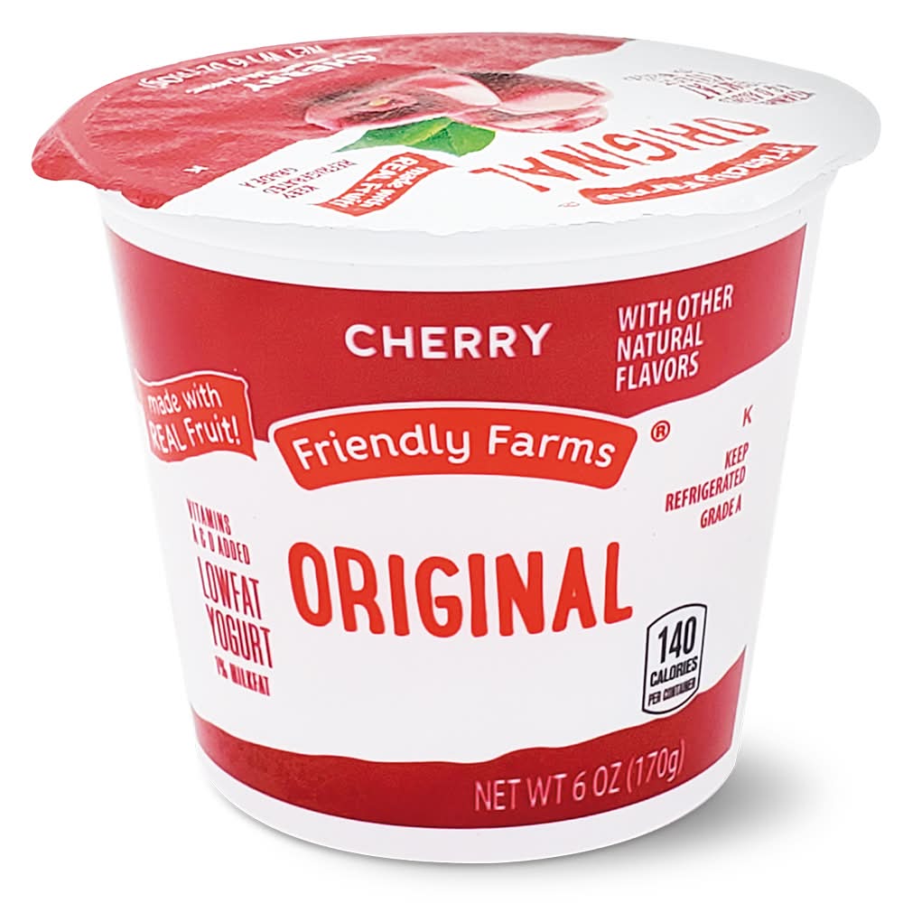 Friendly Farms Original Lowfat Yogurt, Cherry (6 oz)