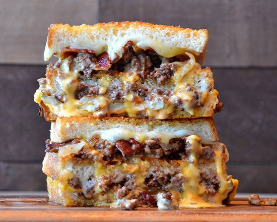 Double Burger with Bacon Grilled Cheese