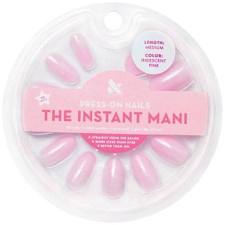 Olive & June The Instant Mani Press-On Nails, M, Iridescent Pink (42 ct)