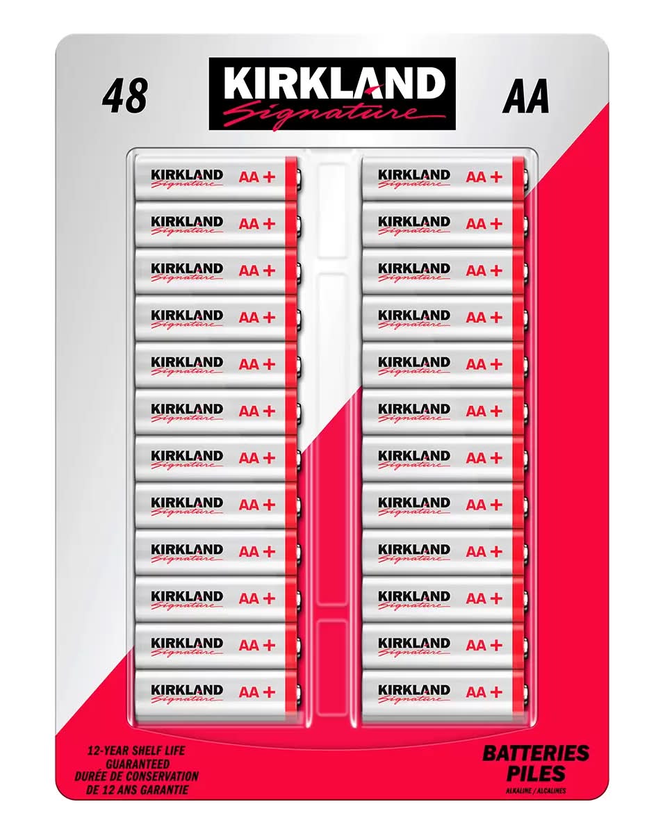 Kirkland Signature · Pilas alcalinas de 1.5 v, AA (48 un)