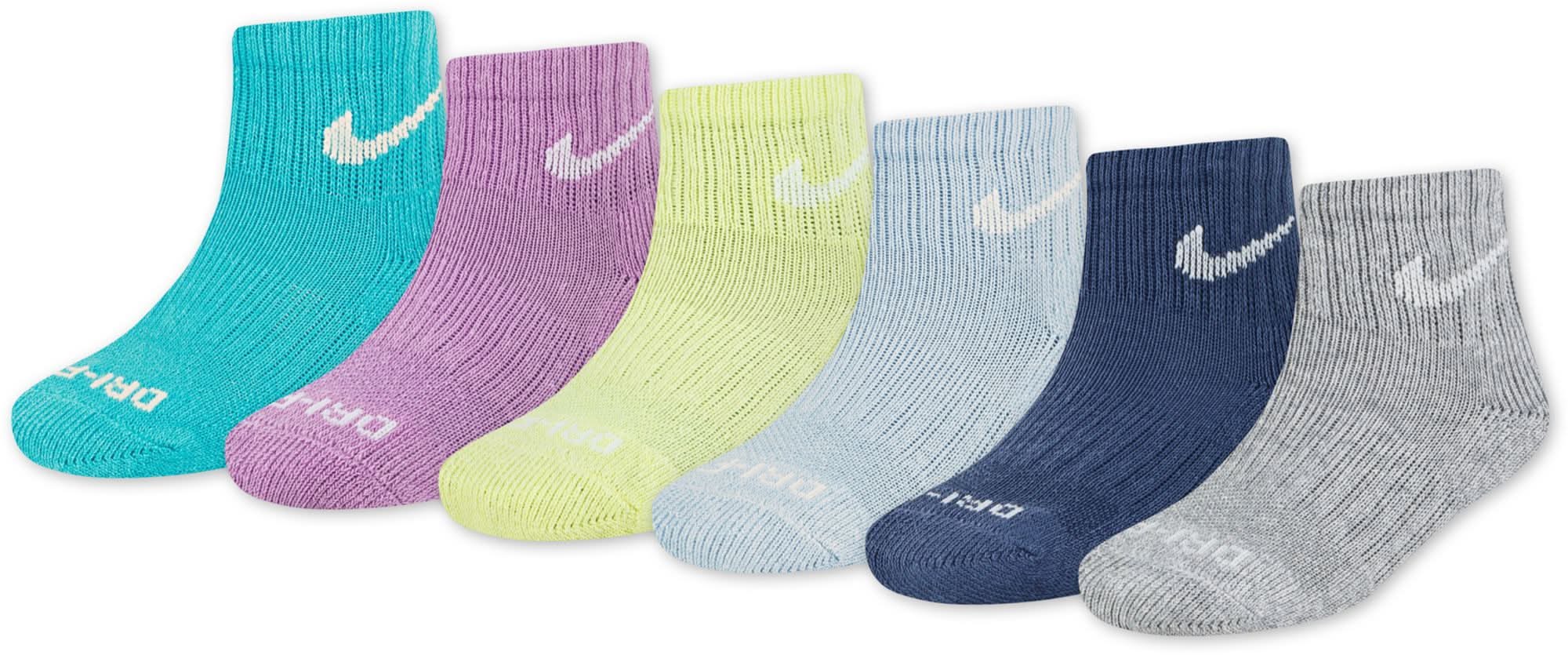 Nike Little Kids' Basic Ankle Socks, 5-7, Dusty Cactus (6 ct)