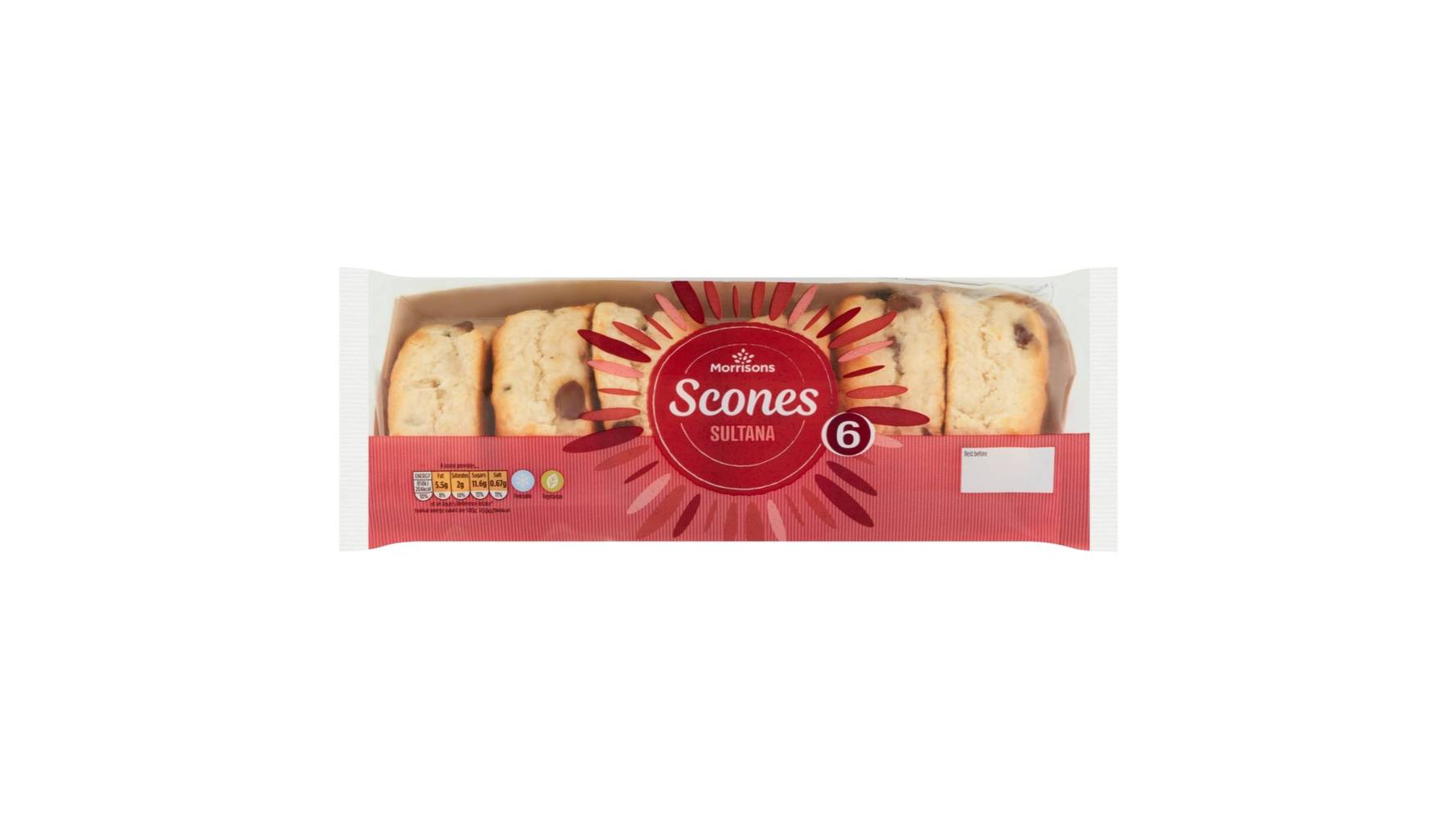 Morrisons Sultana Scones (6 pack)