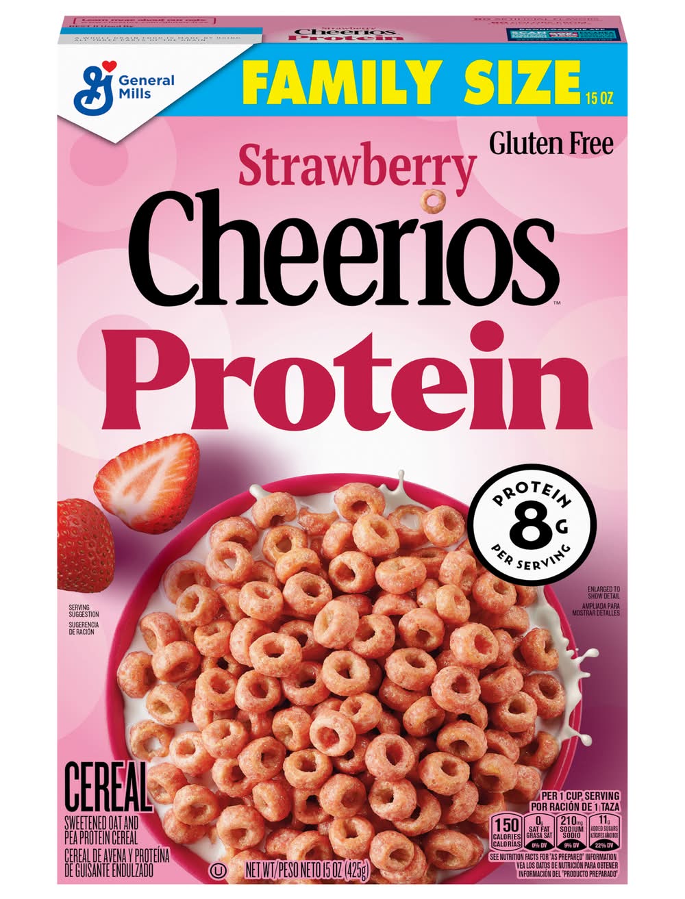 Cheerios Protein Breakfast Cereal Family pack, Strawberry (15 oz)