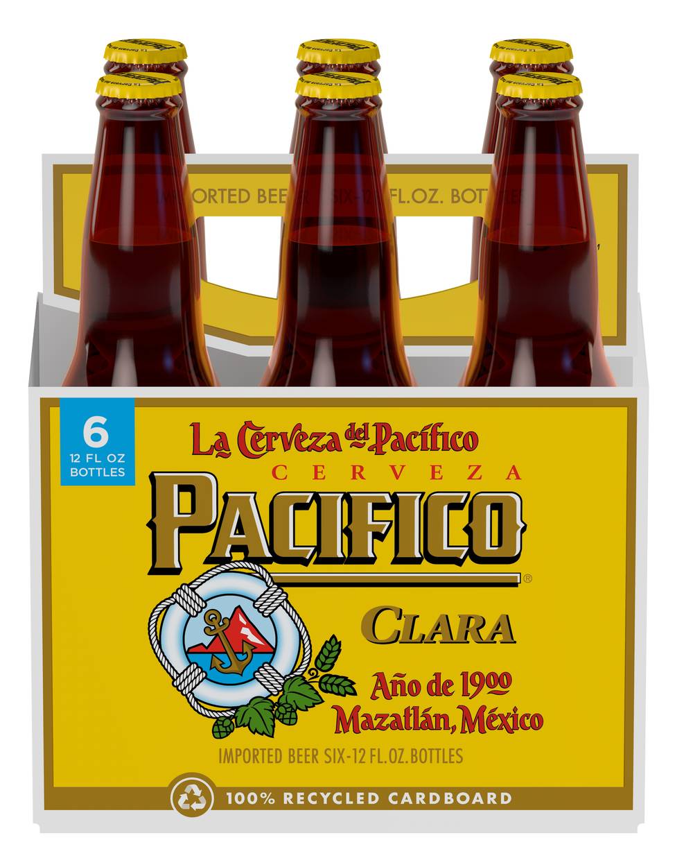 Pacifico Clara Mexican Light Lager Beer (6 x 12 fl oz)