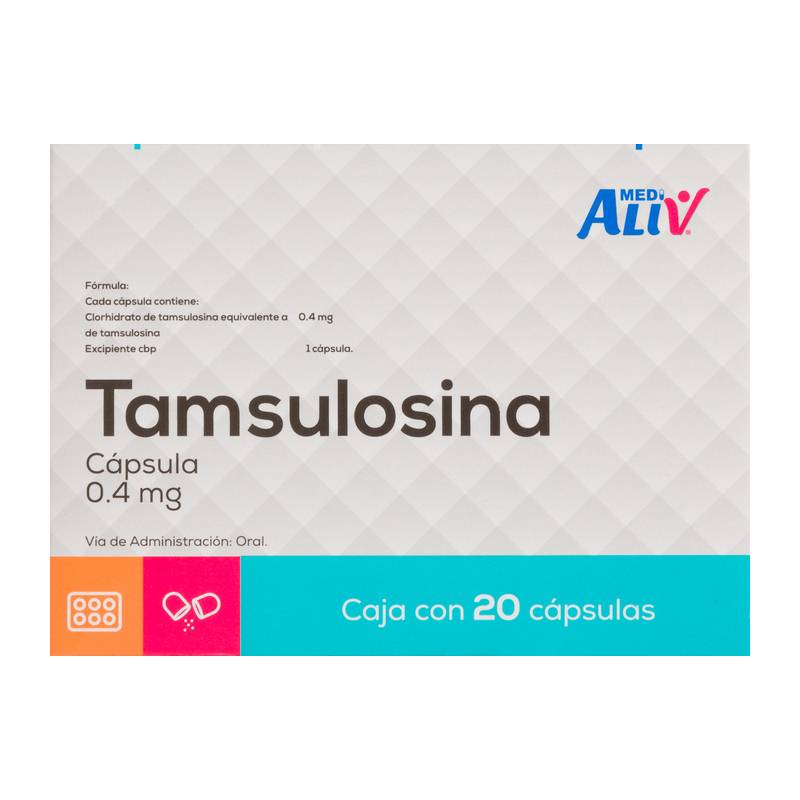 MediAliv tamsulosina cápsulas 0.4 mg (20 un)