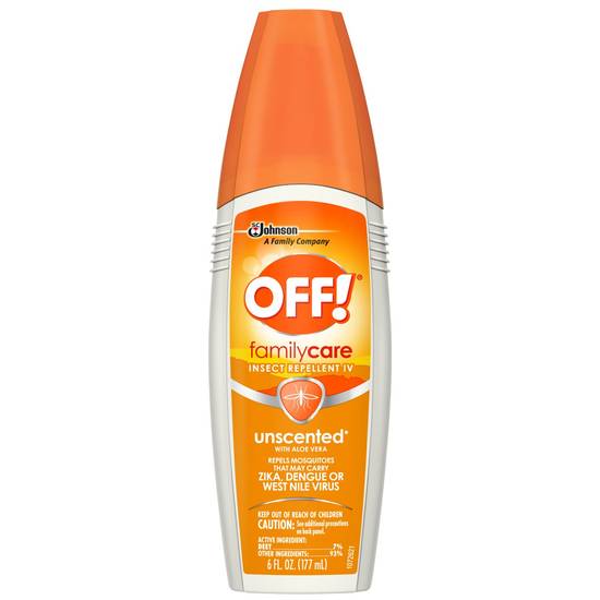 OFF! FamilyCare Insect Repellent IV, Unscented, 6 OZ