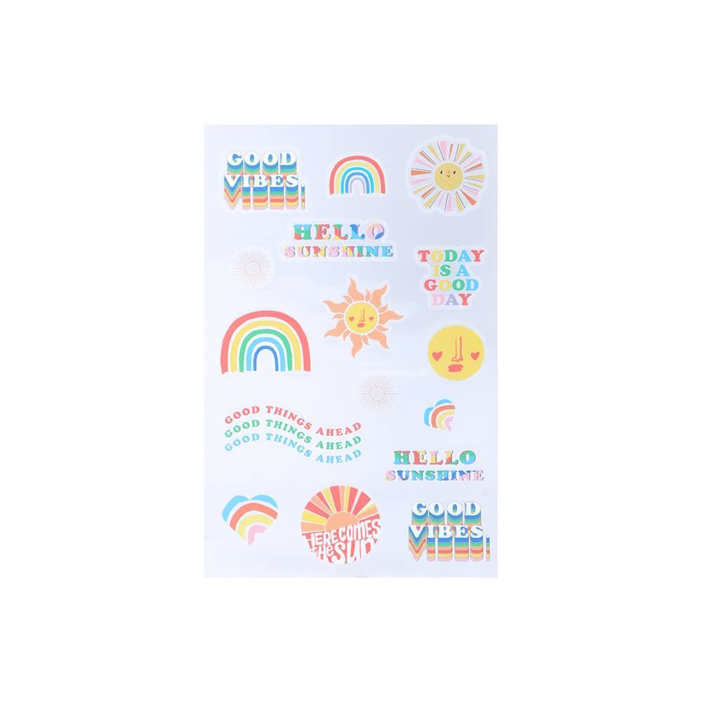 Miniso plantilla de stickers rainbow