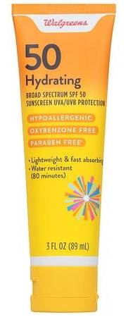 Walgreens Hydrating Sunscreen Lotion Spf 50 (3 oz)
