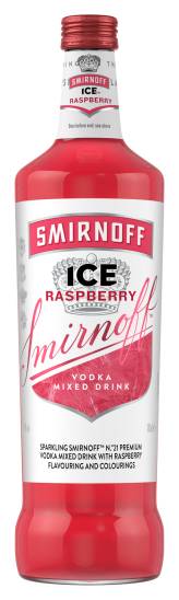 Smirnoff Ice Ice Raspberry, Vodka Mixed Drink (700ml)