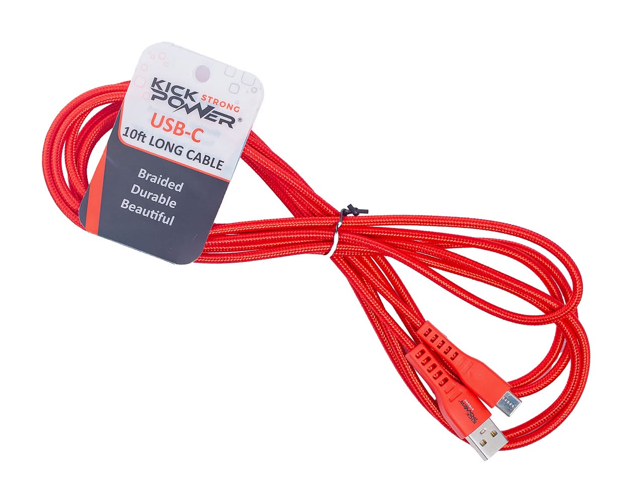 KickPOWER · Cable usb de carga y datos tipo c 1.0, 10 ft