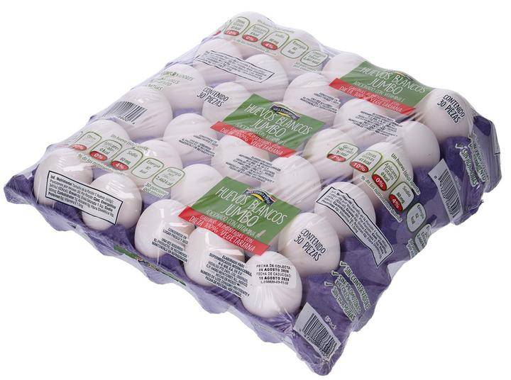 Hill country fare huevo blanco jumbo (30 un)