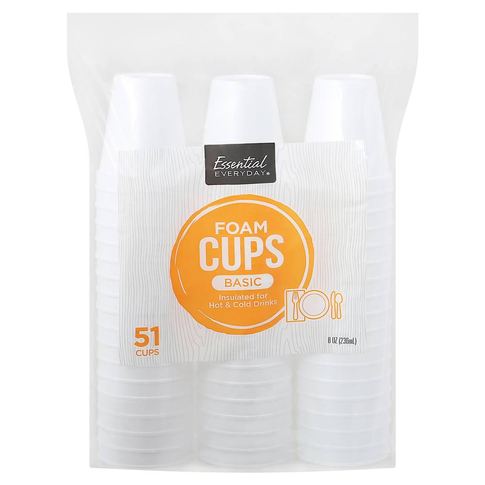 Essential Everyday Casual Foam Cups (51 ct)