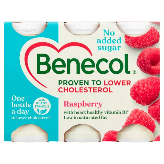 Benecol No Added Sugar Raspberry Yogurt Drink (6 ct, 405 g )