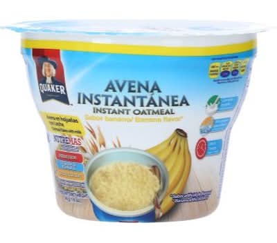 Avena Instantánea Quaker Cup Sabor Banano 45 g