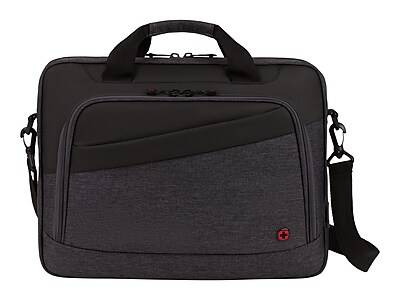 Wenger State Laptop Slim Briefcase, Black/Gray Heather Polyester (WG3860204581)