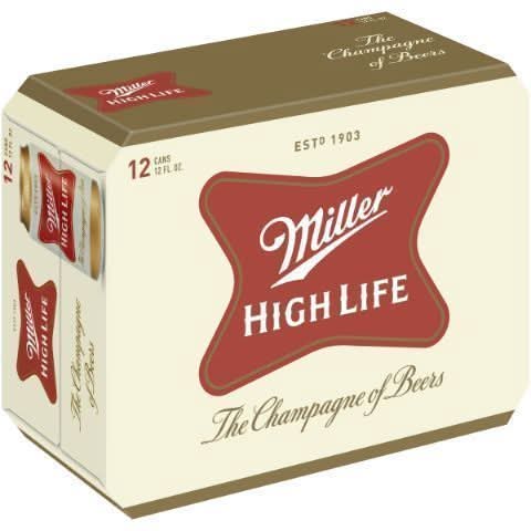Miller High Life 12 Pack 12oz Can