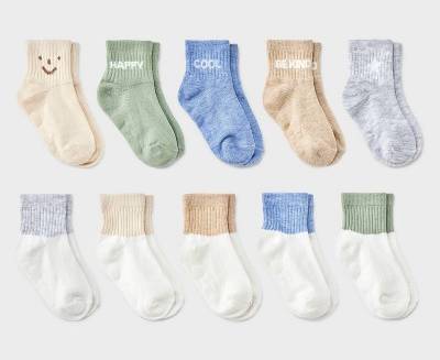 Cat & Jack Toddler Low Cut Socks, 2-3T, Assorted (10 ct)