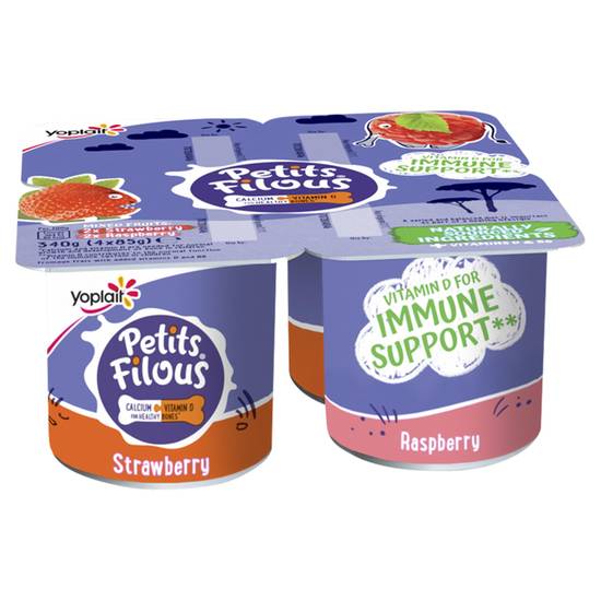 SAVE £0.60 Petits Filous Raspberry & Strawberry Fromage Frais 4x85g