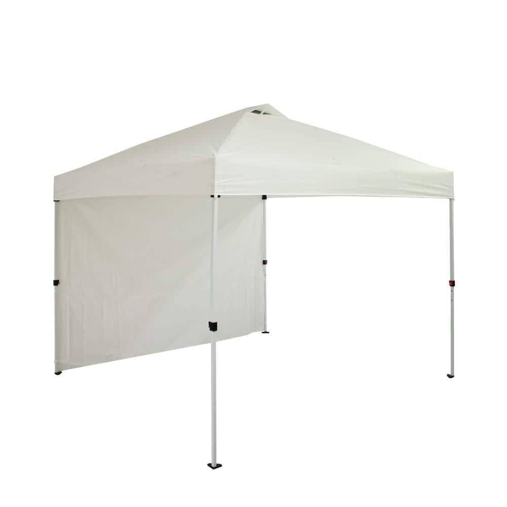 Everbilt 10 Ft. X 10 Ft. Commercial Instant Canopy-Pop Up Tent With Wall Panel White