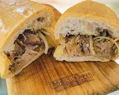 Order Pulled Pork Sandwich food online from Cuban Guys store, Palmetto Bay on bringmethat.com