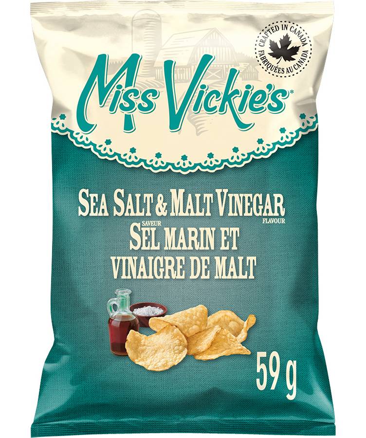Miss Vickie's Sea Salt & Malt Vinegar Potato Chips (59 g)