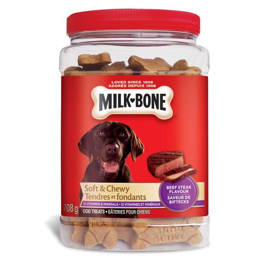 Milkbone Soft & Chewy Beef Steak Flavour Dog Treats - 708 g