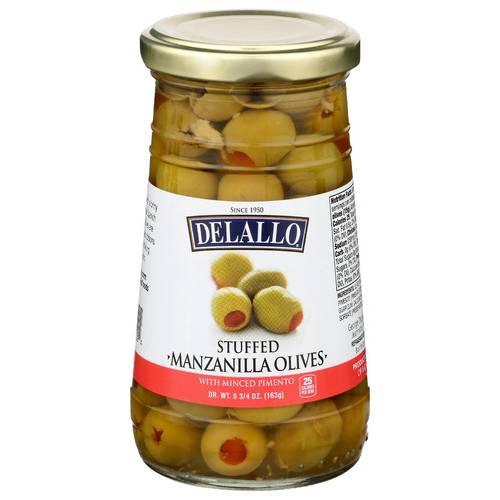 Delallo Pimento Stuffed Manzanilla Olives