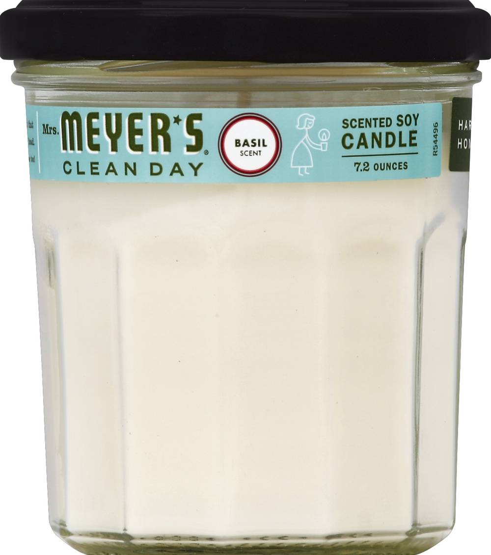 Mrs. Meyes Clean Day Basil Scented Soy Candle (7.2 oz)