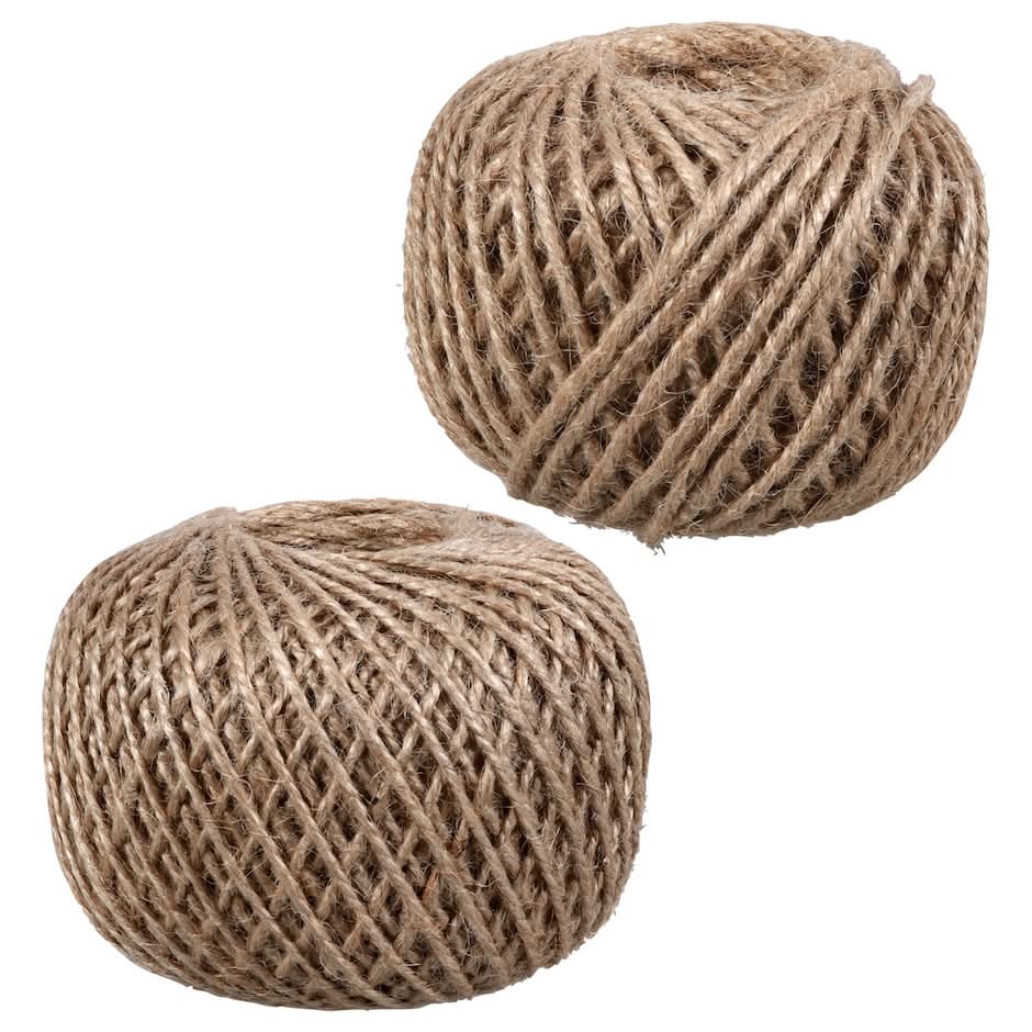 Crafters Square Natural Jute Cord Rolls, 256 ft (2 ct)