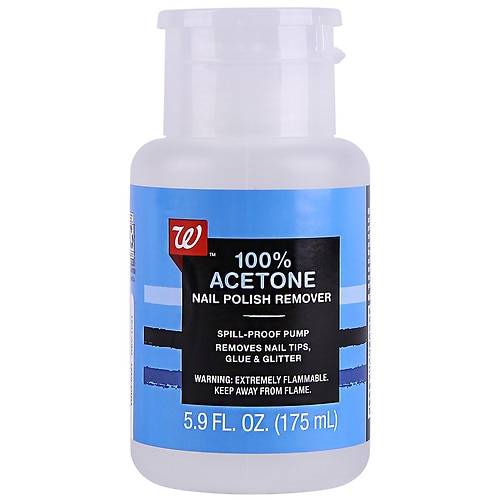 Walgreens 100% Acetone Nail Polish Remover - 5.9 fl oz