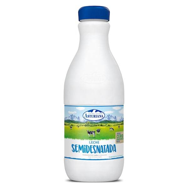 Leche semidesnatada Central Lechera Asturiana botella 1.5 l