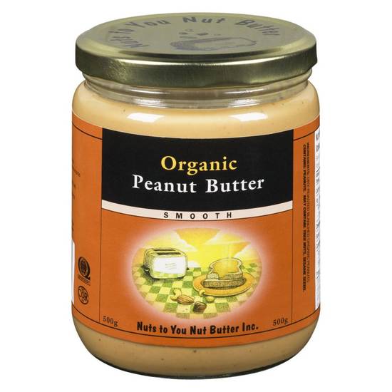 Nuts To You Organic Peanut Butter Smooth (500 g)