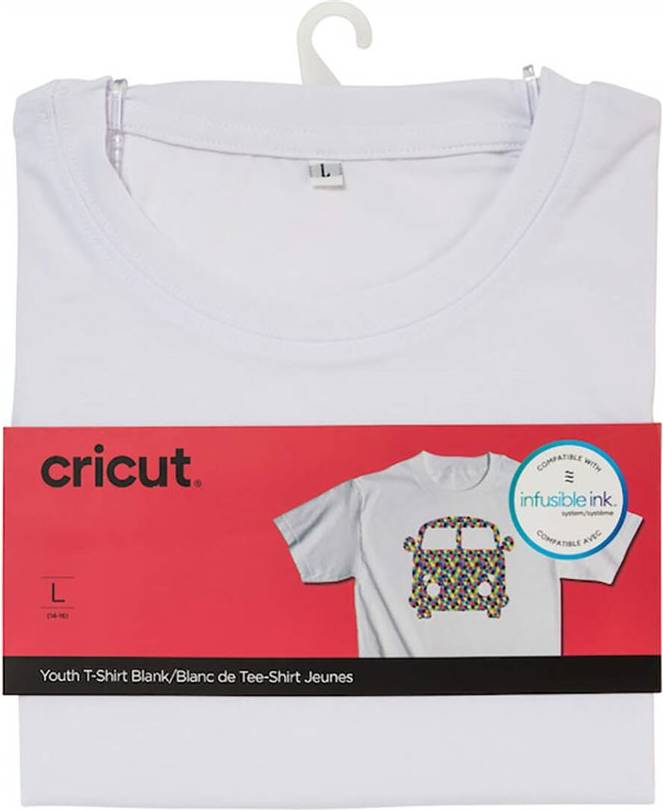 Cricut Blank Youth Crew Neck T-Shirt, White