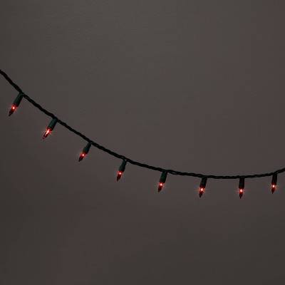 Wondershop Incandescent Smooth Mini Christmas String Lights With Green Wire, Red (100 ct)