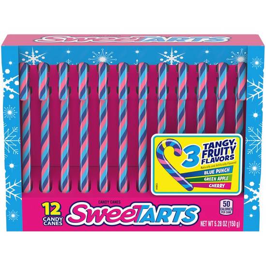 Sweetarts Candy Canes - 12 ct