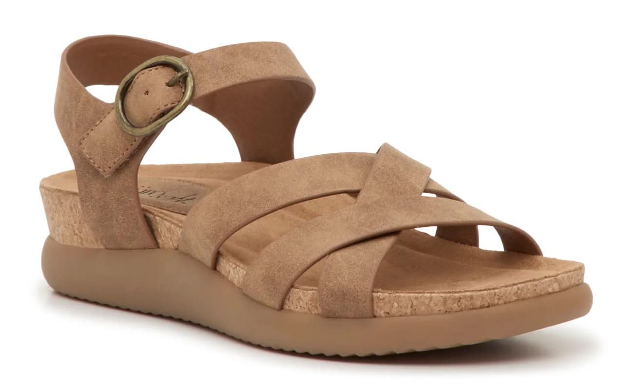 Eurosoft Hathaway Wedge Sandal (Cognac Medium - 7.5)