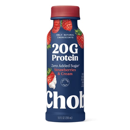 Chobani® Greek Yogurt Drink Strawberries & Cream 10 oz Bottle