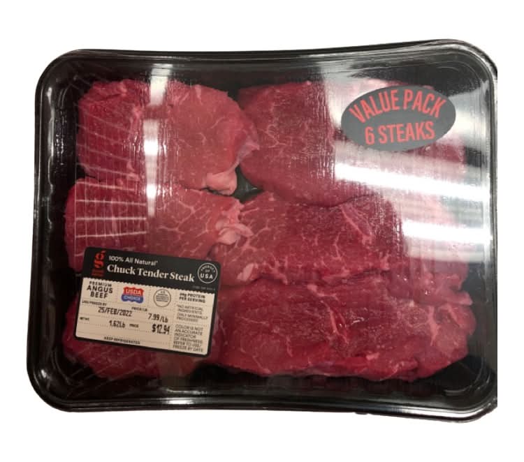 USDA Choice Angus Beef Steak Strips Value pack (1.62 lbs, 6 ct)