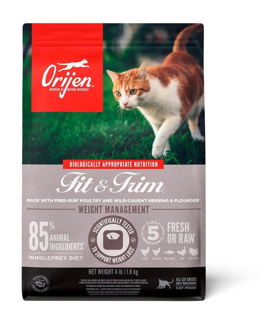 Orijen FIT & TRIM ALIMENTO NATURAL REDUCCIÓN DE PESO PARA GATO ADULTO RECETA MULTIPROTEÍNA, 1.8 KG