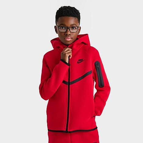 nike tech tracksuit red