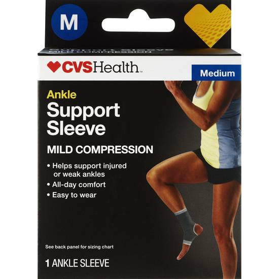 CVS Health Ankle Support Sleeve, Medium