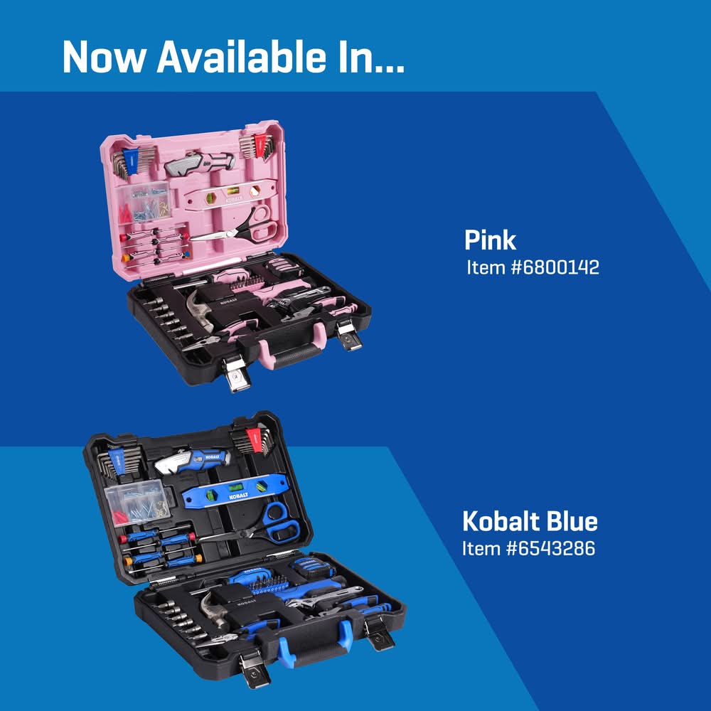 Kobalt Household Tool Set With Folding Case, Blue (158 ct