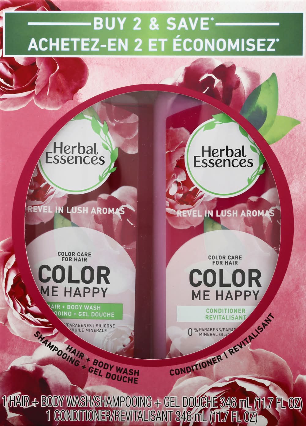 Herbal Essences Color Me Happy Shampoo & Conditioner Bundle pack (1.9 oz)