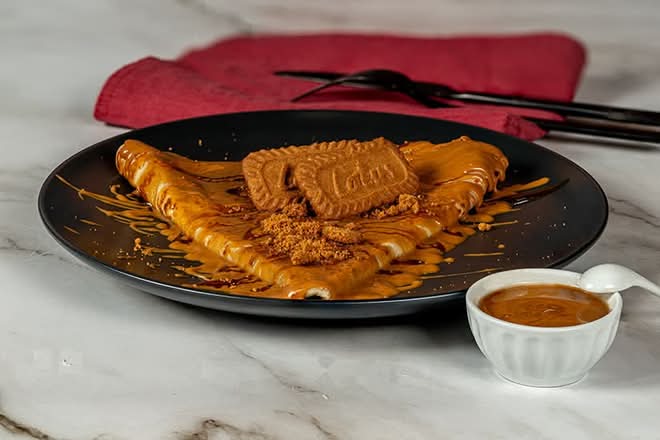 Lotus Caramel Crepe