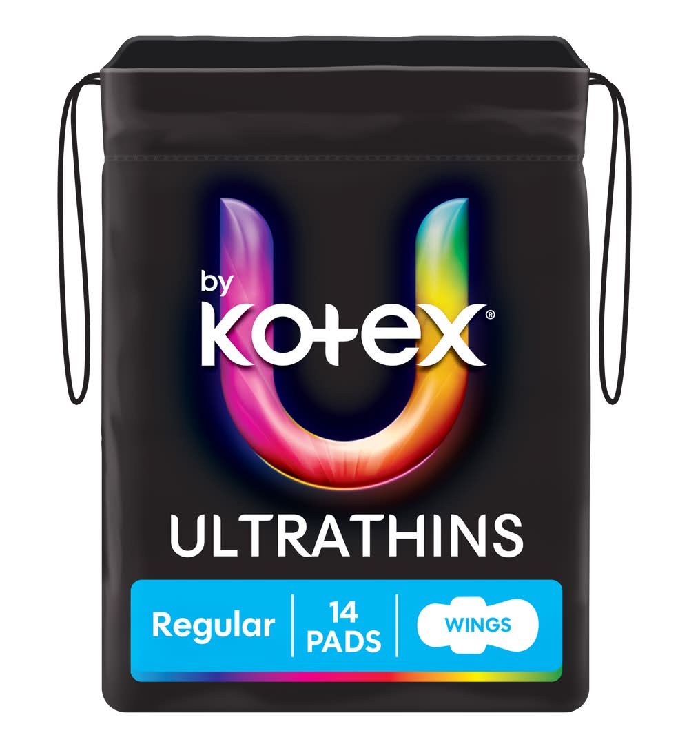 U by Kotex Regular Ultrathin With Wings Pads (14 pack)