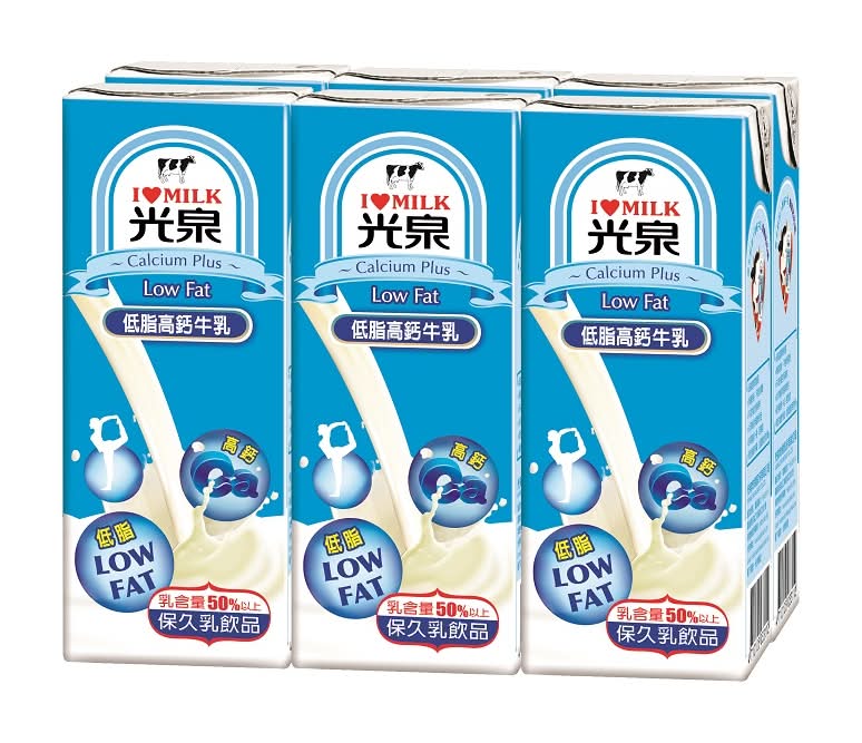 光泉低脂高鈣牛乳-200ml <200ml毫升 x 1 x 6Bottle瓶>