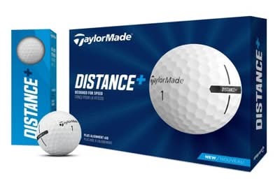 TaylorMade Distance Plus Golf Balls, White (12 pack)
