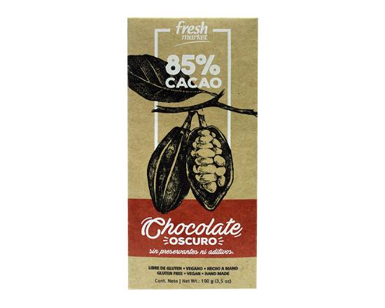 Chocolate Tableta Fresh Market 85% Chocolate Oscuro 100 g